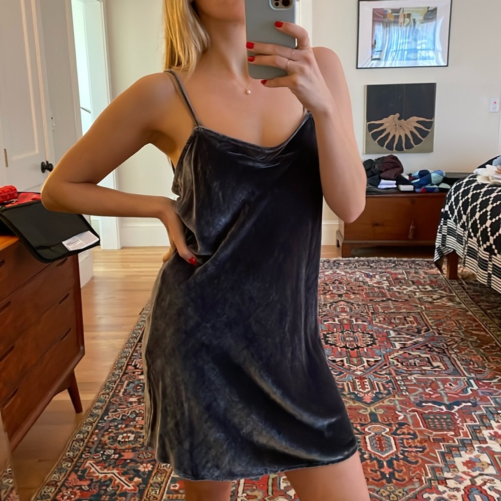 NWOT Reformation Velvet Mini Dress